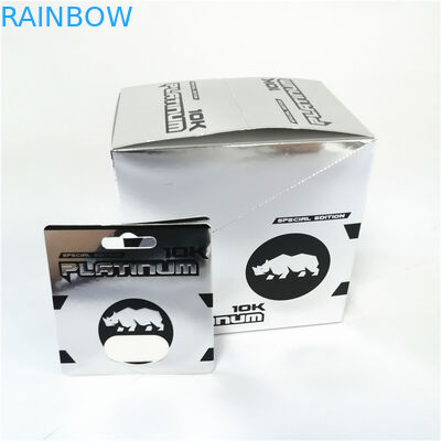 Custom rhino male enhancement pill packaging boxes blister 3d cards paper box