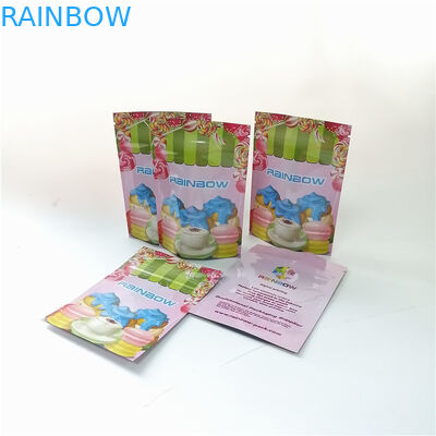 3.5oz flower aluminum foil stand up zipper bag digital printing mylar dessert Matcha powder packaging bags pouch