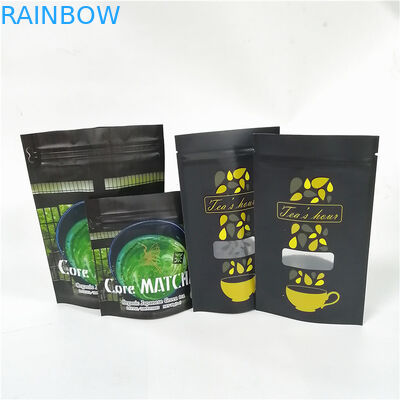 3.5oz flower aluminum foil stand up zipper bag digital printing mylar dessert Matcha powder packaging bags pouch