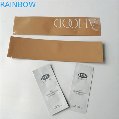 White printed skincare cosmetic packaging bags logo customized liquid moisturizer sachets