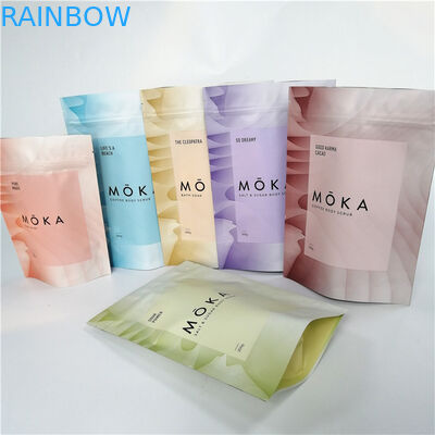 Stand up ground coffee foil pouch packaging coffee bean bags with valve