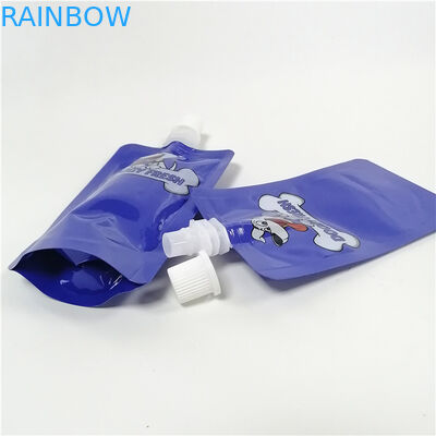 Custom printing spout pouch packaging 100ml liquid pet food dog treat stand up bags