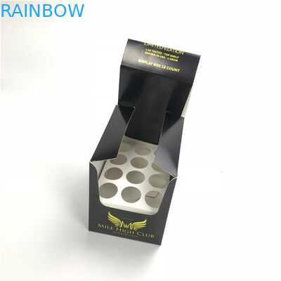 Embossed Printing Paper Box For Oil Bottle Energy CBD Products Display Box With Insert