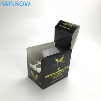 Embossed Printing Paper Box For Oil Bottle Energy CBD Products Display Box With Insert