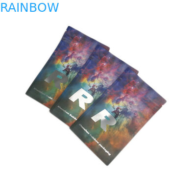 Custom Printing Aluminum Foil Child Resistant Candy Packaging Mylar Bag Matt Smell Proof Childproof  Pouch