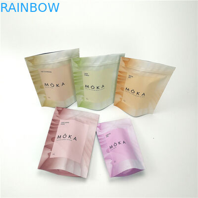 Custom Doypack Plastic Pouches Packaging Stand Up Zipper Bag For Body Scrub Packaging