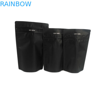 In Stock Black Aluminum Foil Child Resistant Edible Food Grade Flower Gummy CBD Canabis Packaging Smell Proof Bag
