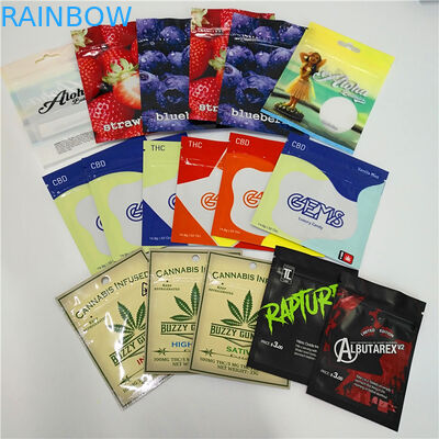 Clear Front Resealable Mylar Bags  Odor Proof Pouch For Dried Flowers Food Vitamins Gummies Snacks Storage