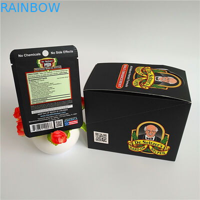 Clear Front Resealable Mylar Bags  Odor Proof Pouch For Dried Flowers Food Vitamins Gummies Snacks Storage