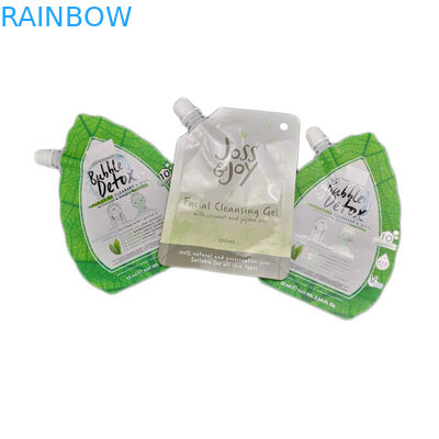 Colorful Stand Up Custom Irregular Spout Pouch Packaging With Foil
