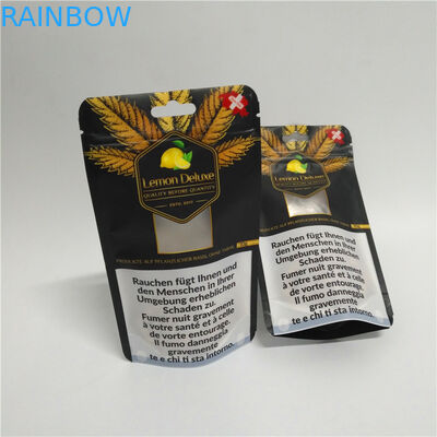 Tobacco Pouch Bag Packaging Mylar  Child Resistant Exit Bag CBD edibles Gummies Candy  Bag