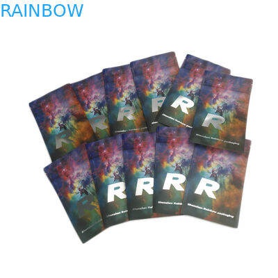 50mg 70mg 125mg Child Proof Small Mylar Bag Customized Smell Proof Matte Candy  Plastic Food Gummies Sliver Bags