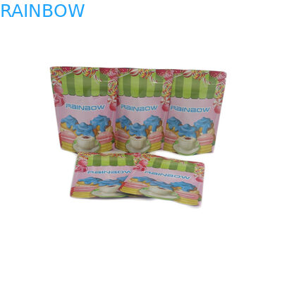 Custom Mini Glossy Foil 1G 1/8oz 1/4oz 1/2oz 1oz Plastic  Pouch Sugar Leaf Cookies Candy Gummies Packaging Bag