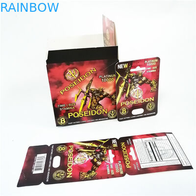 Insert Card Bullet Poseidon Slide Blister Packaging Box CMYK