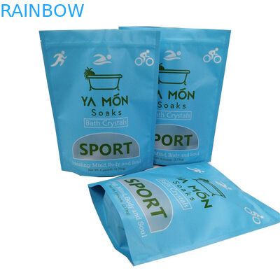 Custom Logo Bath Soak Mylar Top Filling Plastic Zipper Pouch 2.73KG Sea Salt Packaging Body Scrub Bags