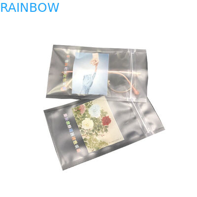 28g Flower Seeds Sample Pouch Two Side Sealed Fold Over Bottom Pouch Recyclable Clear Plastic Bag With Zipper