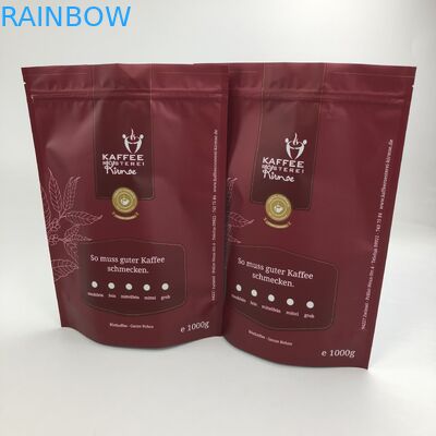 Custom Logo Color Resealable 1KG 500G Stand up pouch With Aluminum Foil  Bags For Kaffee Candy Packaging