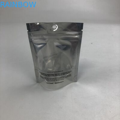 Custom Small Matt Black Transparent Standing Up Pouch Packaging  Aluminum Foil Bags With Tear Notch