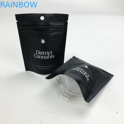 Custom Small Matt Black Transparent Standing Up Pouch Packaging  Aluminum Foil Bags With Tear Notch