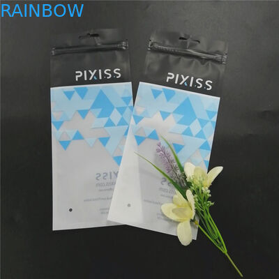 Custom printed packaging of plastic bags black with zipper for clothing make up tool etc