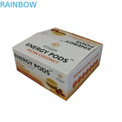 Eco Friendly Recycle Food Grade Custom Printing Cardboard Protein Bar Counter Dried Coconut Display Box