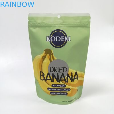 Digital printing stand up pouch plastic snack banana chips mango fruit food packaging bag