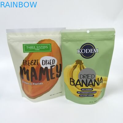 Digital printing stand up pouch plastic snack banana chips mango fruit food packaging bag