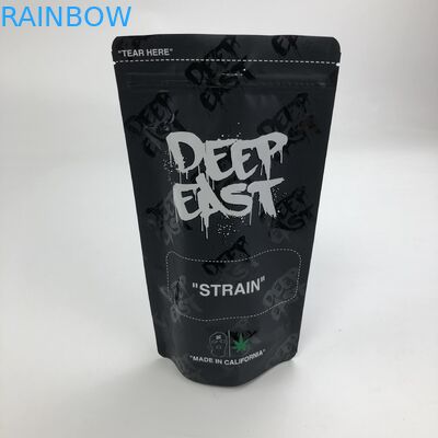 Custom Printed Matt Black Aluminum Foil 250g 1kg 12oz With  Stand Up Pouch With Clear Window Bag