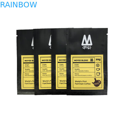 Three Side Sealing Bag Flat Pouch Food Packaging Bag For Candy Coffee Bean Plastic Bag Printing