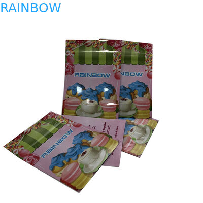 OEM Digital Printing Packaging Bag With Laminated Plastic Three Side Sealed Zipper Pouches  Flat Bags For Cookies /Candy