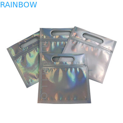 Holographic Laser Cosmetic Packaging Bag CMYK  Handle