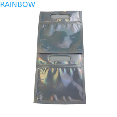Holographic Laser Cosmetic Packaging Bag CMYK  Handle