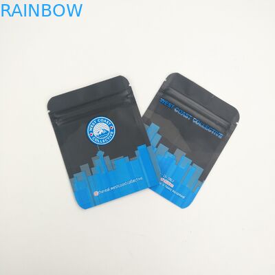 Customized 3.5gcookies bags UV smell proof child  weed runtz jungle medicine sachets with zipper