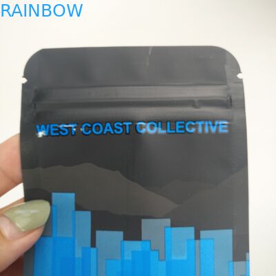 Customized 3.5gcookies bags UV smell proof child  weed runtz jungle medicine sachets with zipper