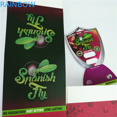 Female Enhancer Pills Packaging Pink Pussy Cat Black Mamba Burro Paper Blister Card For Gold Capsule Bottle