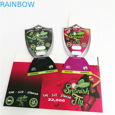 Female Enhancer Pills Packaging Pink Pussy Cat Black Mamba Burro Paper Blister Card For Gold Capsule Bottle