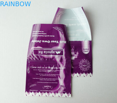 Sample free Preroll rolling tobacco pouch with adhesive 50g tobacco pouch with zipper