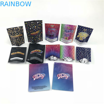 Customized UV Child Proof 3.5g 7g Mini Sachets For Preroll Cookies Child Resistant Stand up Doypack