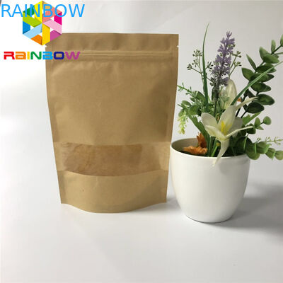 Custom Printed Brown kraft Paper bags  paper packaging pouch for food/snack