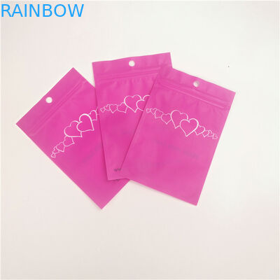 Eyelash Jewellery Gravure Printing MOPP Zipper Makeup Pouch