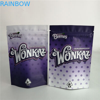 Customized 3.5g Cookie Nut Weed Stand Up Zipper Pouch Plastic Candy Bag 7g 18g 24g