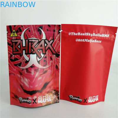 Customized 3.5g Cookie Nut Weed Stand Up Zipper Pouch Plastic Candy Bag 7g 18g 24g