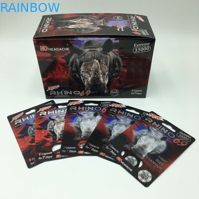 Pill Capsule  PVC 60*80cm Rhino 69 3D Packaging Cards