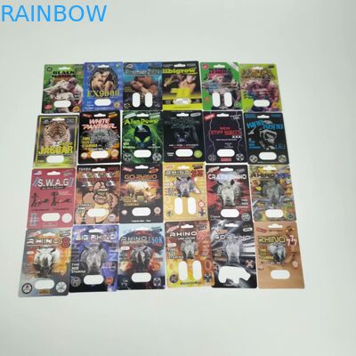 Gravnre Printing RHINO 3D Plastic Blister Pill Card With Bullets