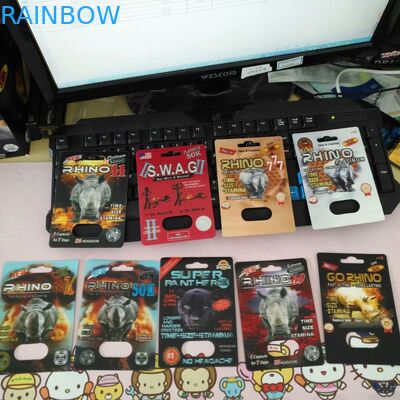 Gravnre Printing RHINO 3D Plastic Blister Pill Card With Bullets