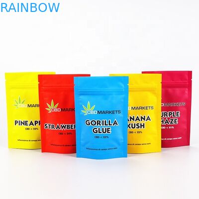 Resealable Weed CBD VMPET 180mic Mylar Stand up Pouch