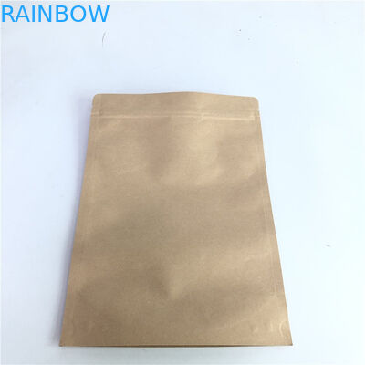 Stock Kraft Paper Bag 250g 500g Coffee Packaging Bag Stand Up Paper Bag For Coffe Tea Food Nut Snack