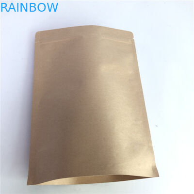 Stock Kraft Paper Bag 250g 500g Coffee Packaging Bag Stand Up Paper Bag For Coffe Tea Food Nut Snack