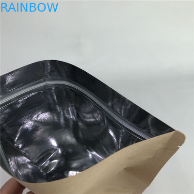 Stock Kraft Paper Bag 250g 500g Coffee Packaging Bag Stand Up Paper Bag For Coffe Tea Food Nut Snack