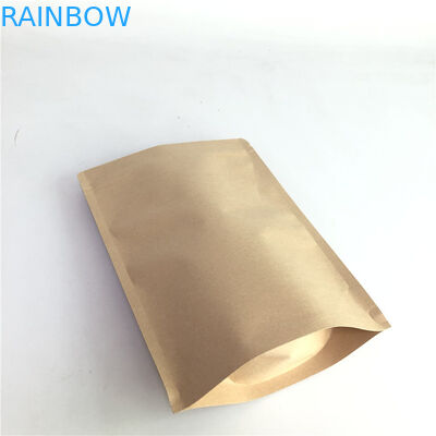 Stock Kraft Paper Bag 250g 500g Coffee Packaging Bag Stand Up Paper Bag For Coffe Tea Food Nut Snack